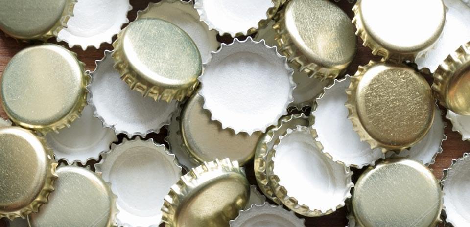Picture of silver bottle caps