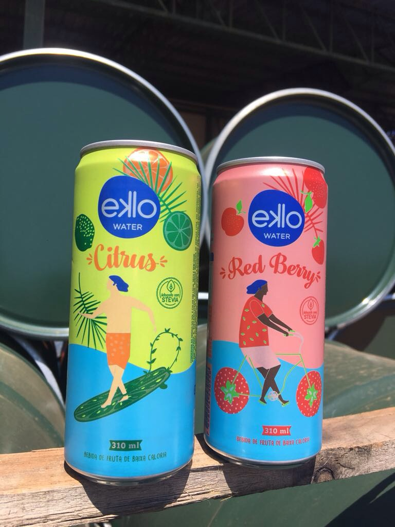 Eklo flavored water in cans