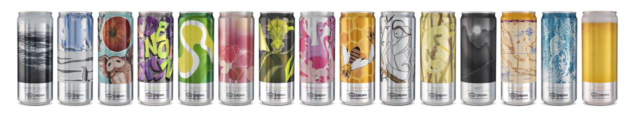 Examples Crown beverage can finishes