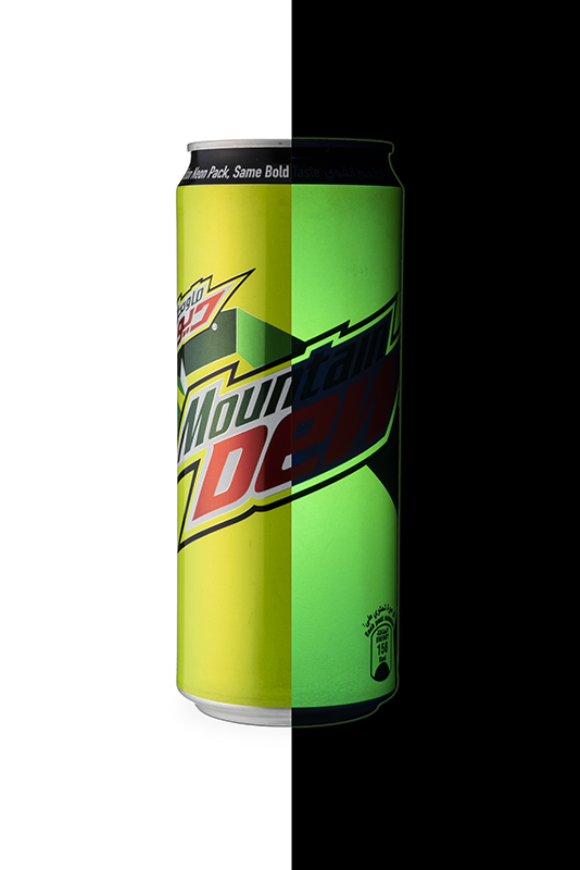Glow-in-the-dark Mountain Dew Can