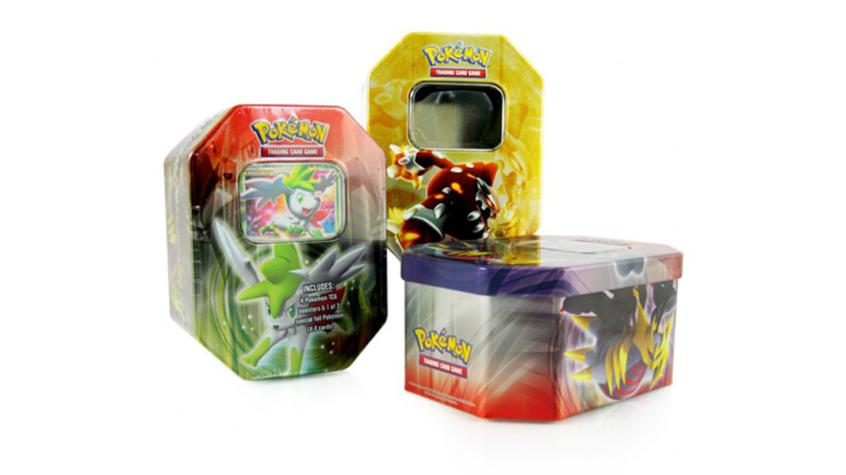 3 Pokemon tins with windows