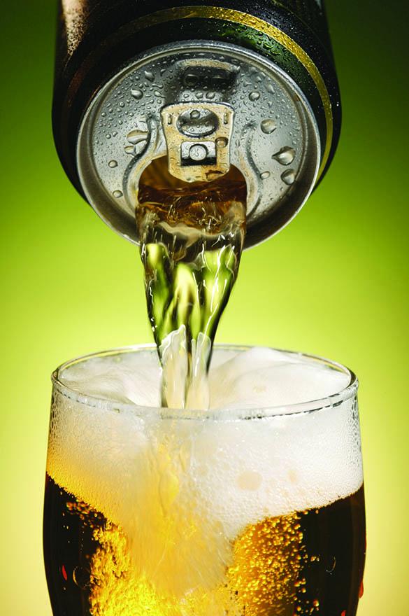Image of a beer can pouring beer into a glass