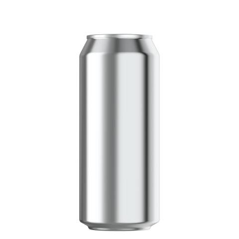 16oz silver aluminum can